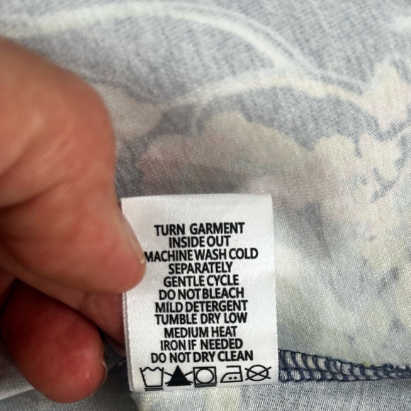 Spartina 449 Island Fringe Dress Peeples Song Blue Southern Garden Womens Small - Picture 12 of 14